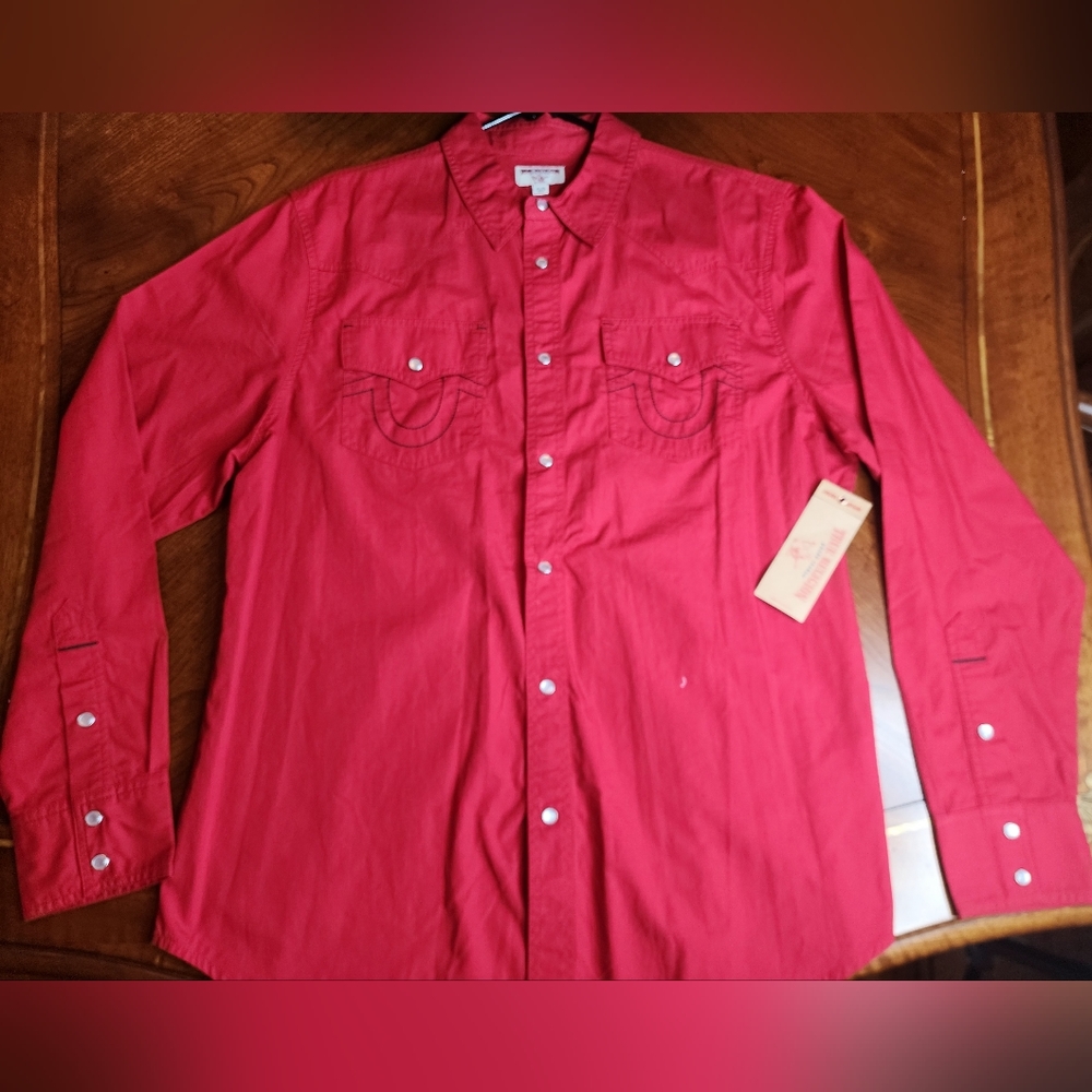 NWT True Religion LS Western Shirt XL